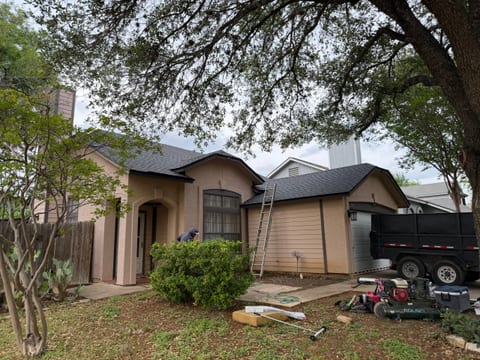Silverback Roofing crew completing a residential roof replacement in Houston, TX