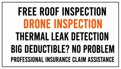 Free roof inspection, drone inspection, thermal leak detection, and professional insurance claim assistance from Silverback Roofing